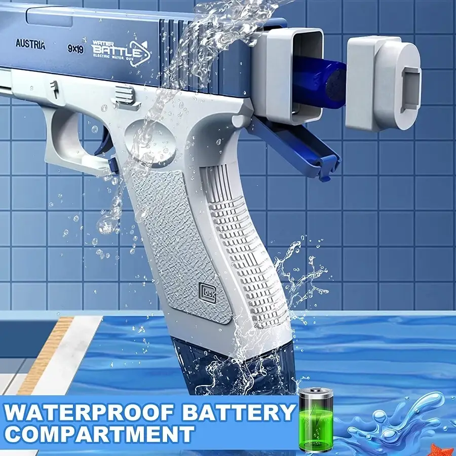 Купити Водяний пістолет електричний на акумуляторі Glock синій Water Gun pistol за 399 грн