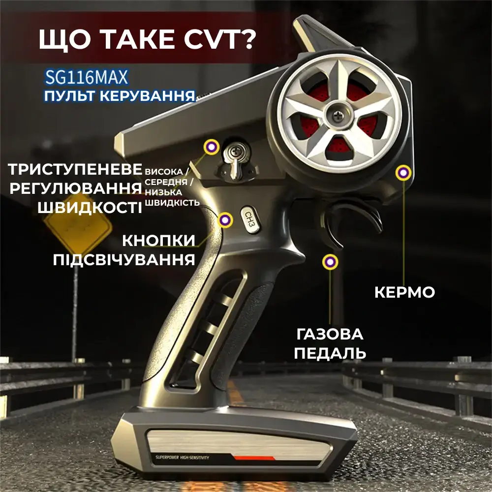 Купити Машинка на радіокеруванні SG116 MAX 80 км/год RC Car автомобіль 1:16 4WD протиударна швидкісна за 4499 грн