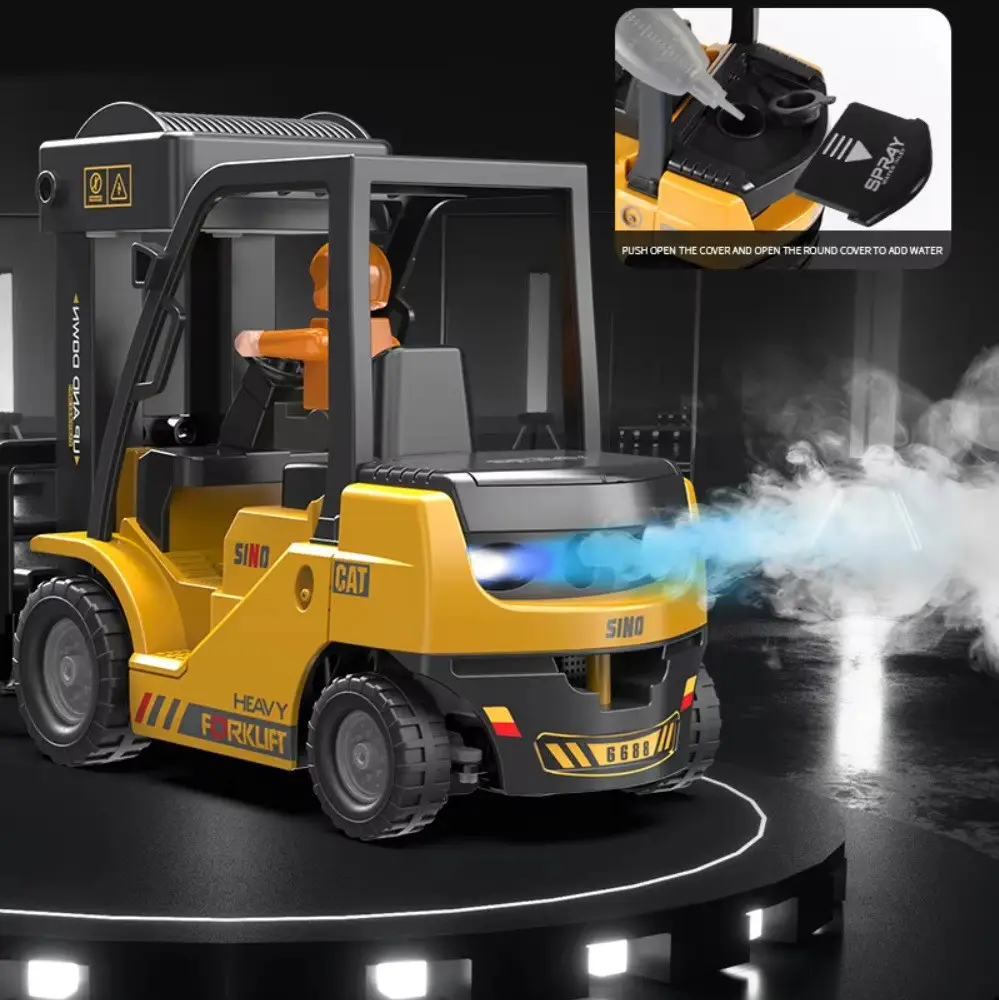 Купити Навантажувач на радіокеруванні Forklift 11CH RC з паром та підсвіткою 1:24 за 960 грн