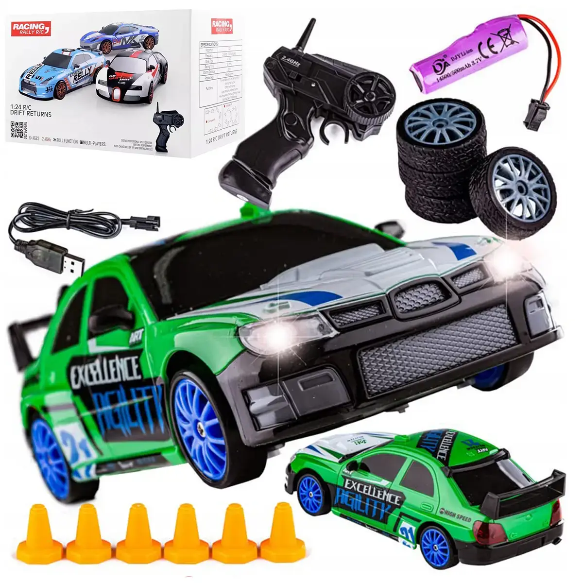 Купити Машинка для дрифту на радіокеруванні 1:24 Subaru Impreza 4WD / Субару на радіокеруванні дрифт за 650 грн