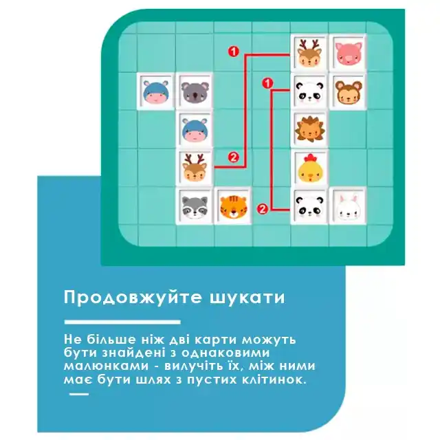 Купити Настільна гра 3в1 логічна розвиваюча на увагу та пам'ять, для дітей та батьків за 229 грн