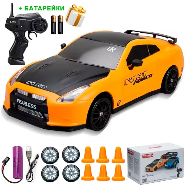 Купити Машинка для дрифта на радіокеруванні 1:24 Nissan GT-R 4WD / Ніссан гтр на радіокеруванні дрифт за 650 грн