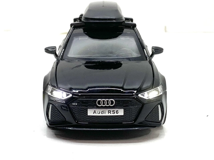 Купити Машинка металева Audi RS6 1:32, ауді, чорна, звук, світло, інерція, відкриваються двері, багажник, капот за 570 грн