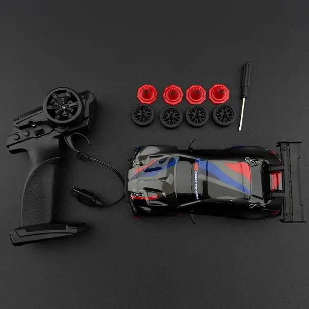 Купити Машинка для дрифта на радіокеруванні 1:24 BMW M4 4WD з підсвіткою чорна БМВ за 899 грн