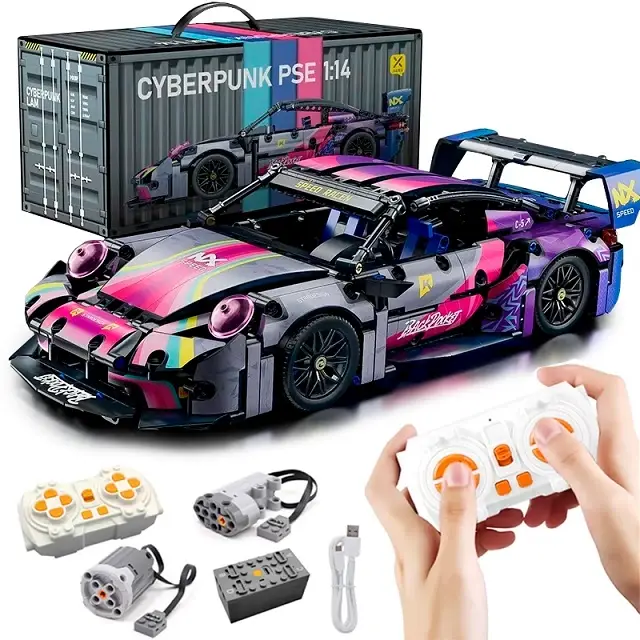 Купити Конструктор Porsche 911 на радіокеруванні машина Порше Cyberpunk technic автомобіль 1288 деталей технік за 1790 грн