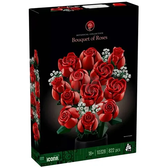 Купити Конструктор троянди Botanicals Icons Букет троянд 856 деталей (10328) сумісний з lego лего за 790 грн