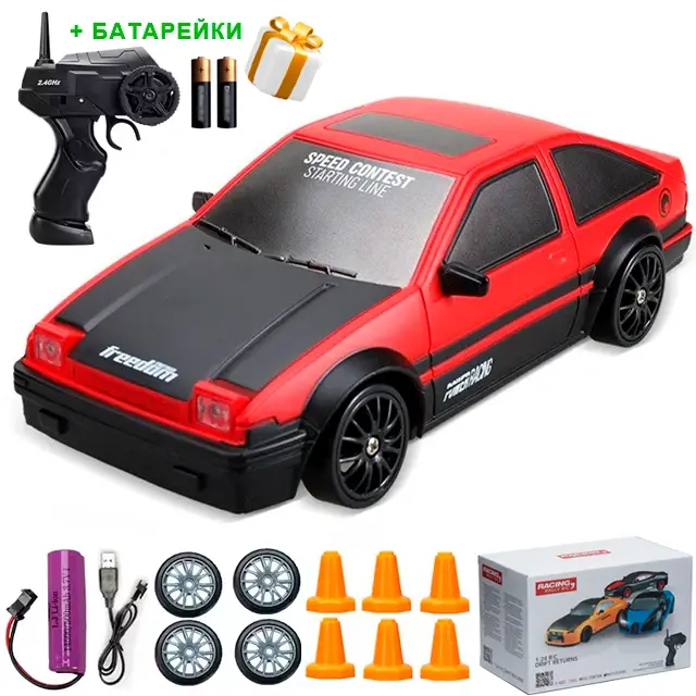 Купити Машинка для дрифту на радіокеруванні 1:24 Toyota AE86 Sprinter Trueno 4WD / Тойота на радіокеруванні дрифт за 650 грн