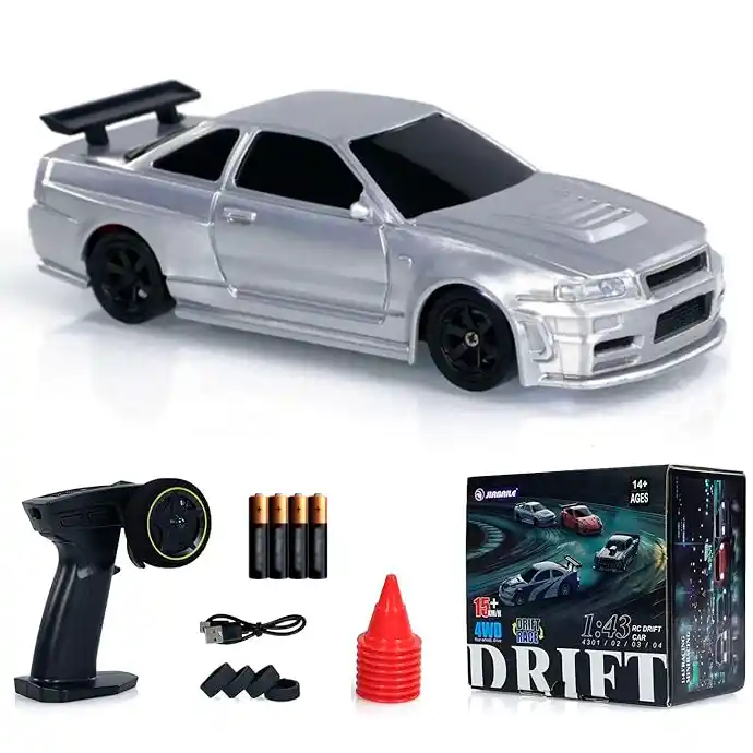 Купити Машинка для дрифту міні Jiabaile Drift Car 1/43 4WD на радіокеруванні модель NISSAN 4304 за 2090 грн