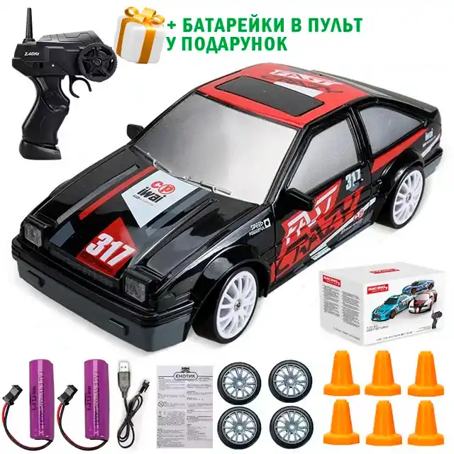 Купити Машинка для дрифта на радіокеруванні 1:24 Toyota AE86 Sprinter Trueno 4WD / Тойота на радіокеруванні дрифт за 980 грн