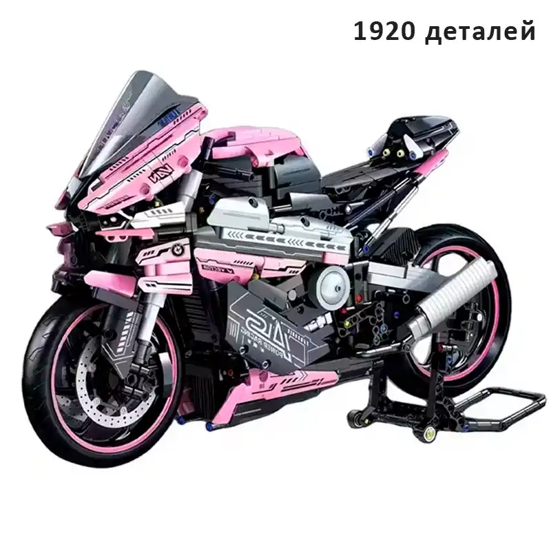 Купити Конструктор Technic мотоцикл 1000RR 1920 деталей 1:5 рожевий сумісний з LEGO лего за 1390 грн