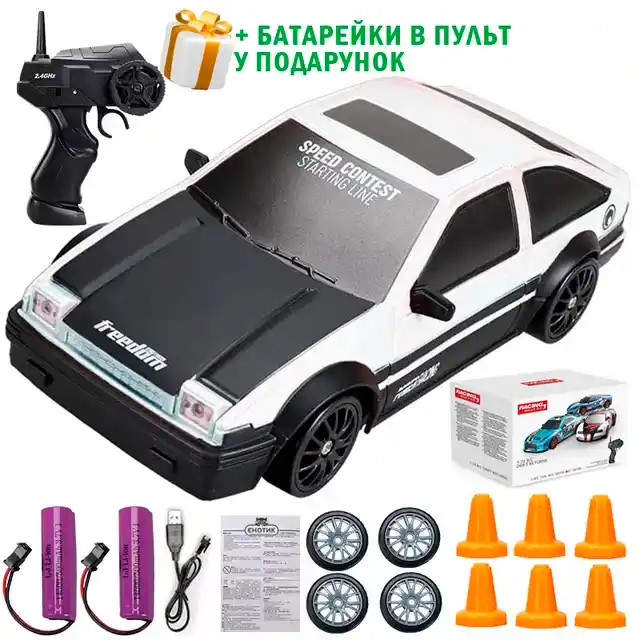 Купити Машинка для дрифту на радіокеруванні 1:24 Toyota AE86 Sprinter Trueno 4WD / Тойота на радіокеруванні дрифт за 940 грн