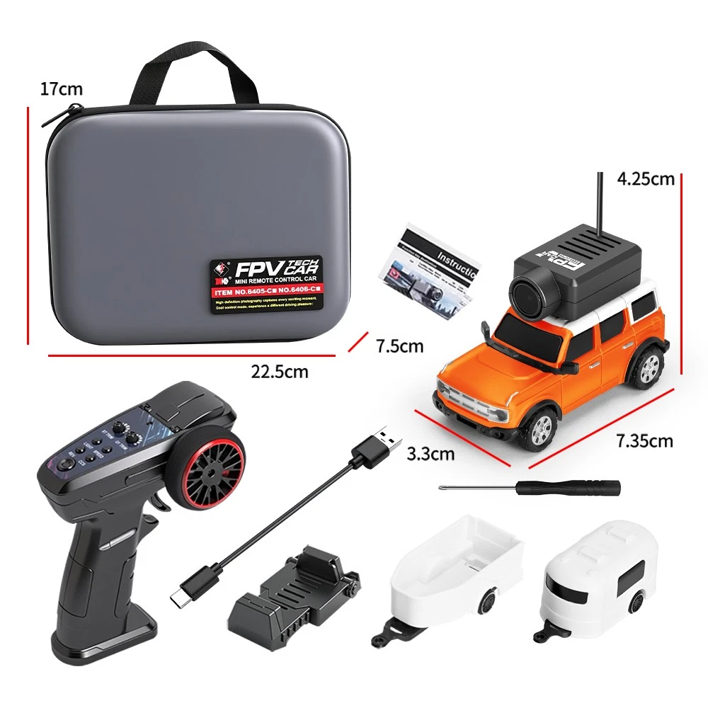 Купити Машинка на радіокеруванні з FPV камерою RC 1/64 FPV HD міні камера WLtoys 6405 за 2110 грн